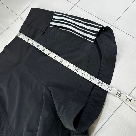 Athleta Shorts Womens 4 Black White Ascender Side Stripe Athletic Workout Gym - Picture 10 of 10